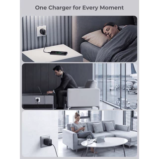 AUKEY PA-F5T หัวชาร์จเร็ว SWIFT 65W PD USB-C PD + USB-A Wall Charger with GaN Technology