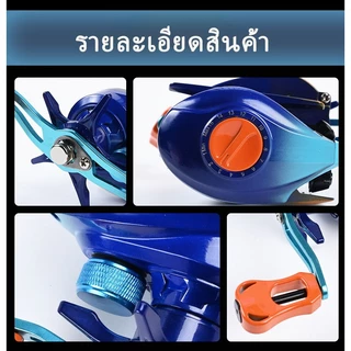 รอกหยดน้ํา รอกหยดนํ้า รอกเบส แรงลาก 15 กก การปรับแรงแม่เหล็ก 15 ระดับ อัตราทดเร็ว 7.2:1 เกียร์ทองเหลือง ใช้ได้ทั้งน้ำเค็