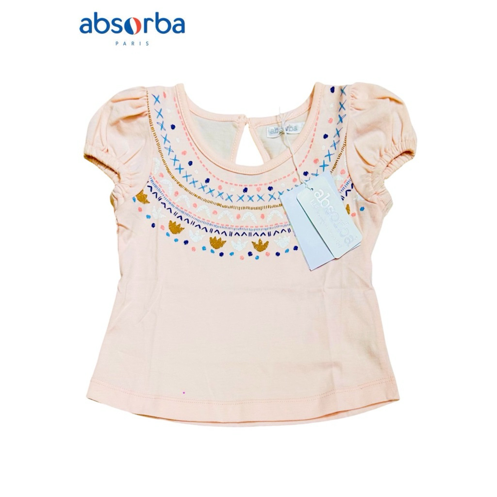 Absorba เสื้อยืด คอกลมเด็ก ผ้าคอตตอน 100% สำหรับเด็กอายุ 1 ปี