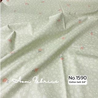 Aom Fabrics 🌷ผ้าคอตตอน 100% twill 64 นิ้ว No.1590-1592 เนื้อเนียนนุ่ม ผ้าเมตร ผ้านำเข้า พร้อมส่ง