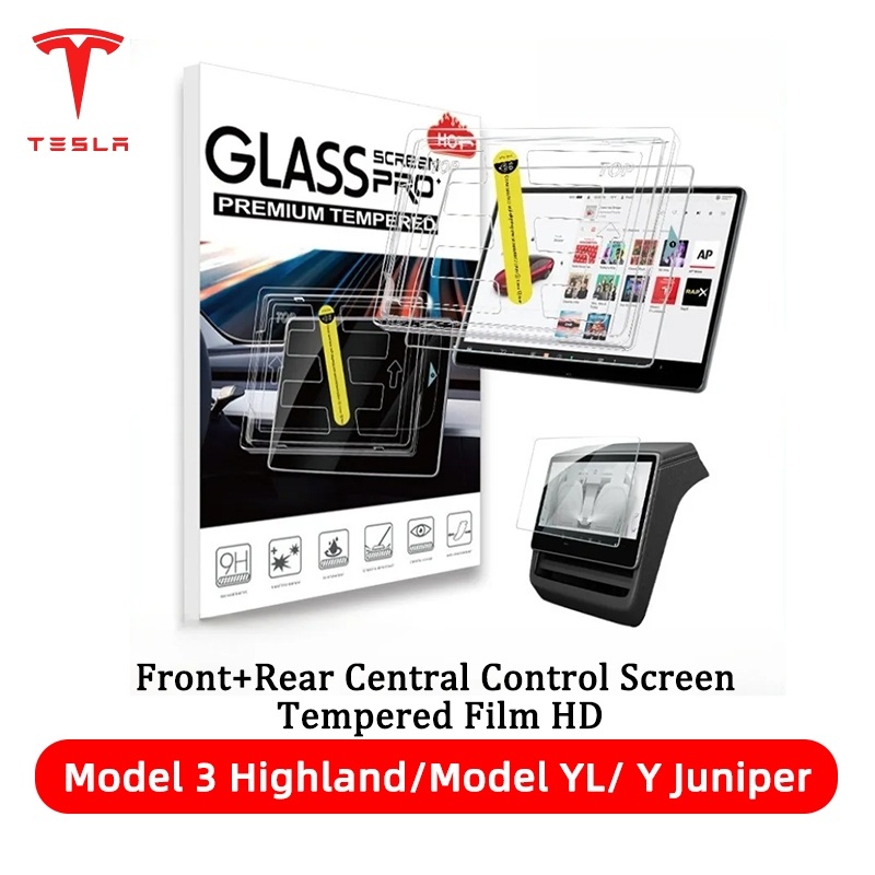 🚚จัดส่งจากไทย🚚ฟิล์มกระจกกันรอยหน้าจอ Tesla Model 3 Highland / Model YL / Y Juniper HD ติดตั้งง่าย จอคมชัด