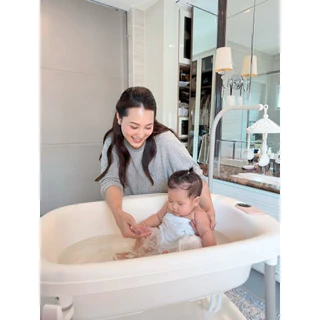 (มีของเเถม)Bubble beans อ่างอาบน้ำเด็กพร้อมขาตั้ง Joytub 3in1 พร้อมเบาะเปลี่ยนผ้าอ้อม มีโมบายของเล่น รุ่น UW057