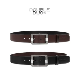 Louis Montini เข็มขัดผู้ชาย หนังวัวแท้ หัวกิ๊บหมุนได้ Reversible Belt (2-Sided Belt) MGN236