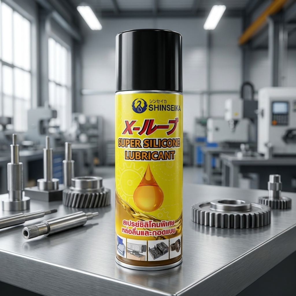 Shinseika SUPER SILICONE LUBRICANT สเปรย์หล่อลื่นพิเศษ 500 ml.