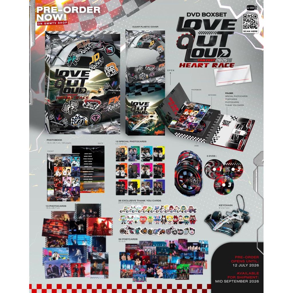 🔥รอบพรีทักแชทก่อนสั่ง🔥 DVD BOXSET LOVE OUT LOUD FAN FEST 2026 : HEART RACE LOL2026 Pond Phuwin William Est Junior ETC…