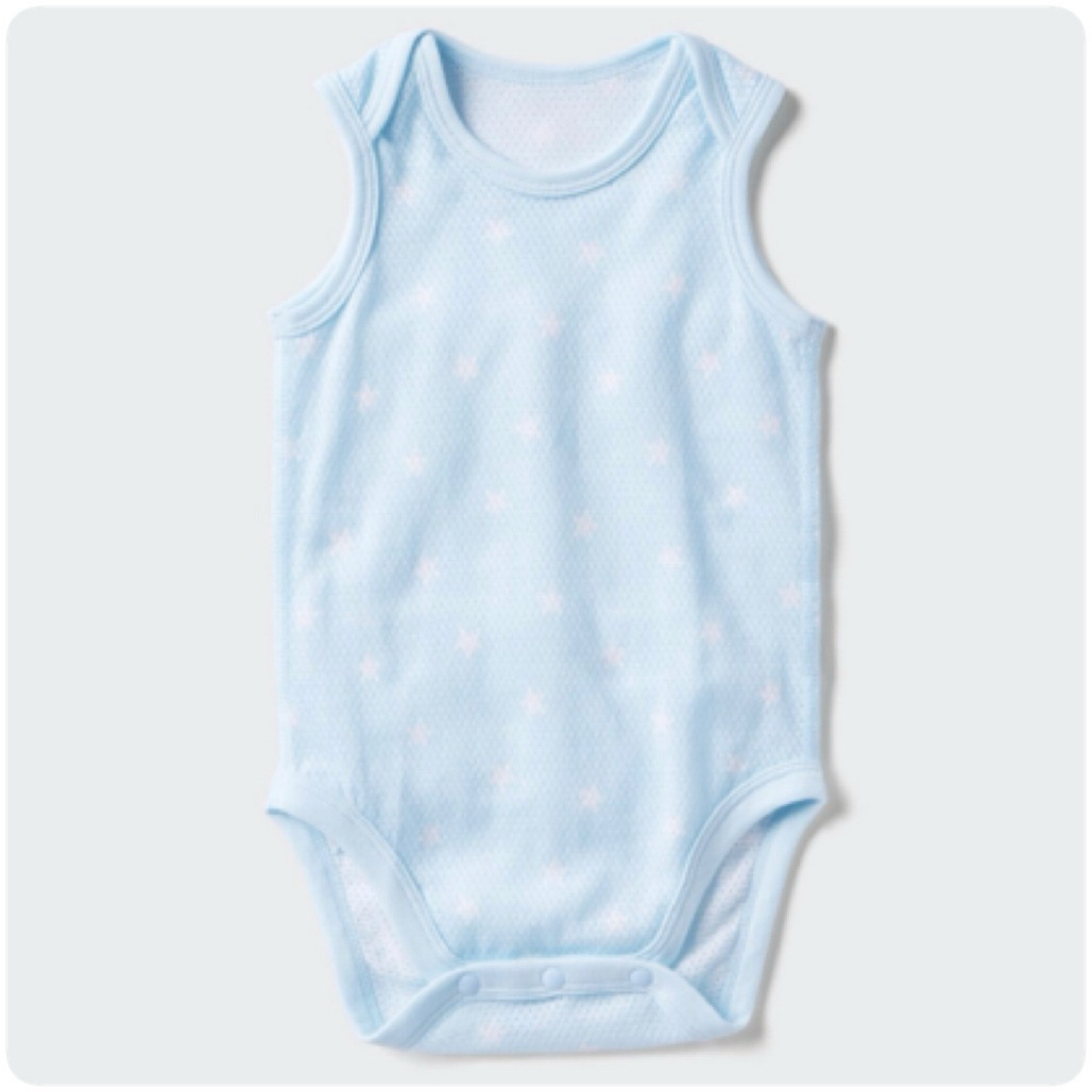 Uniqlo ชุดบอดี้สูท ผ้าคอตตอลตาข่าย แขนกุด ของใหม่ ไซด์ 60/70/80/90 พร้อมส่ง