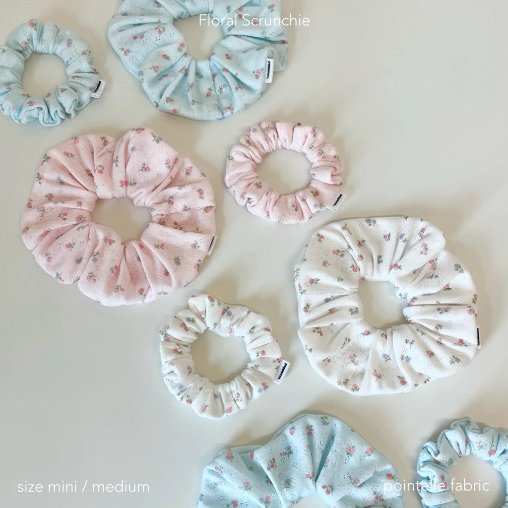 pepperoni | Floral Scrunchie | ยางรัดผม ยางมัดผม ลายดอกไม้