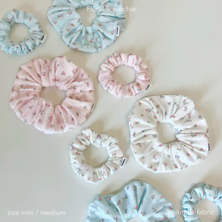 pepperoni | Floral Scrunchie | ยางรัดผม ยางมัดผม ลายดอกไม้