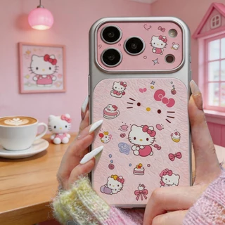 เคสไอโฟน13 เคสไอโฟน15pro 17 pro max เคสลายการ์ตูนสีชมพู มีสายคล้องโทรศัพท์ กันกระแทก พร้อมส่งLRMBKP7