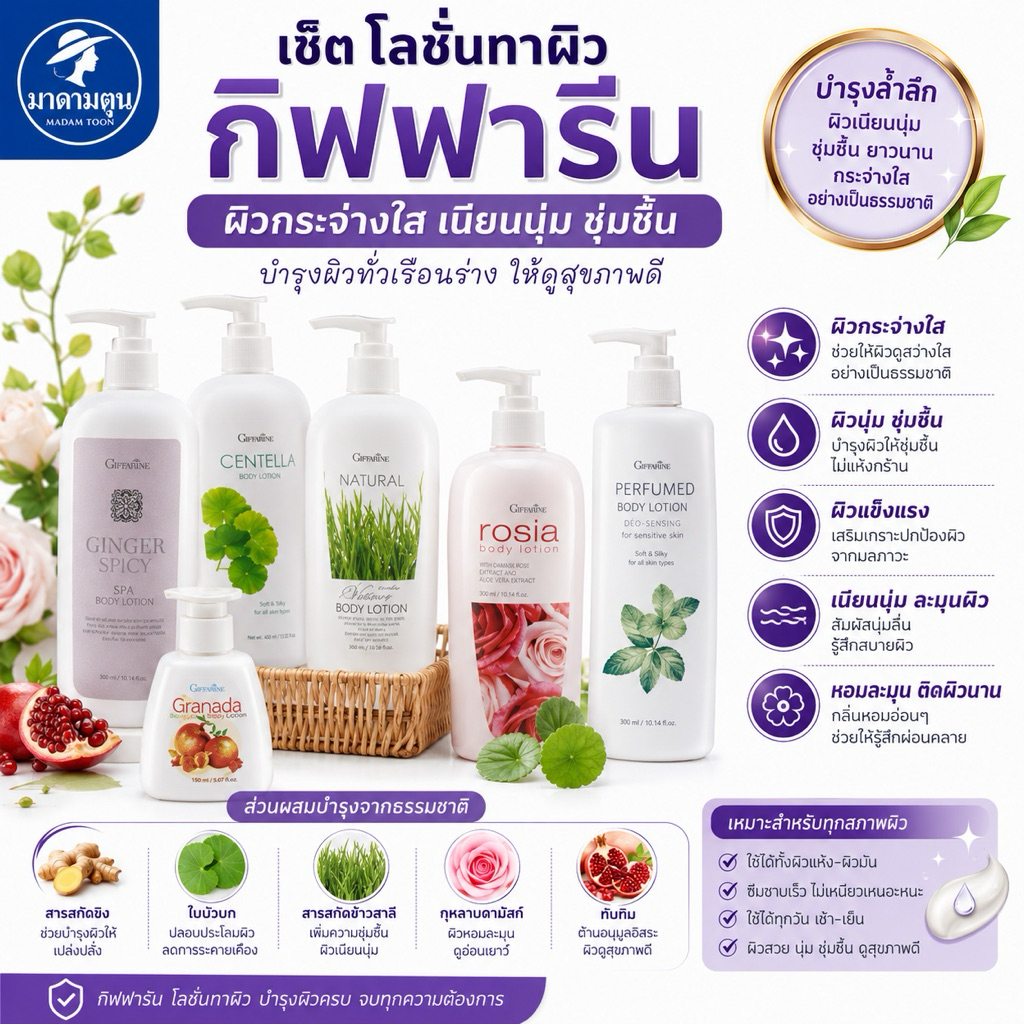 โลชั่นถนอมผิวกิฟฟารีน (Giffarine Body Lotion)