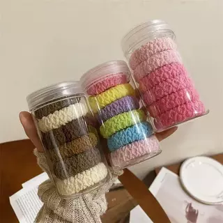 (พร้อมส่ง ส่งไวในไทย) ยางรัดผม เส้นใหญ่ ยืดหยุ่น 1 กล่อง 6 เส้น เลือกสีได้