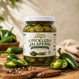 พร้อมส่ง พริกฆาลาเปญโญดอง พริกเม็กซิกันดอง (Pickled jalapeños home made ) สูตรเม็กซิกันโฮมเมด ขนาด 360g. ไม่ใส่สารกันบูด