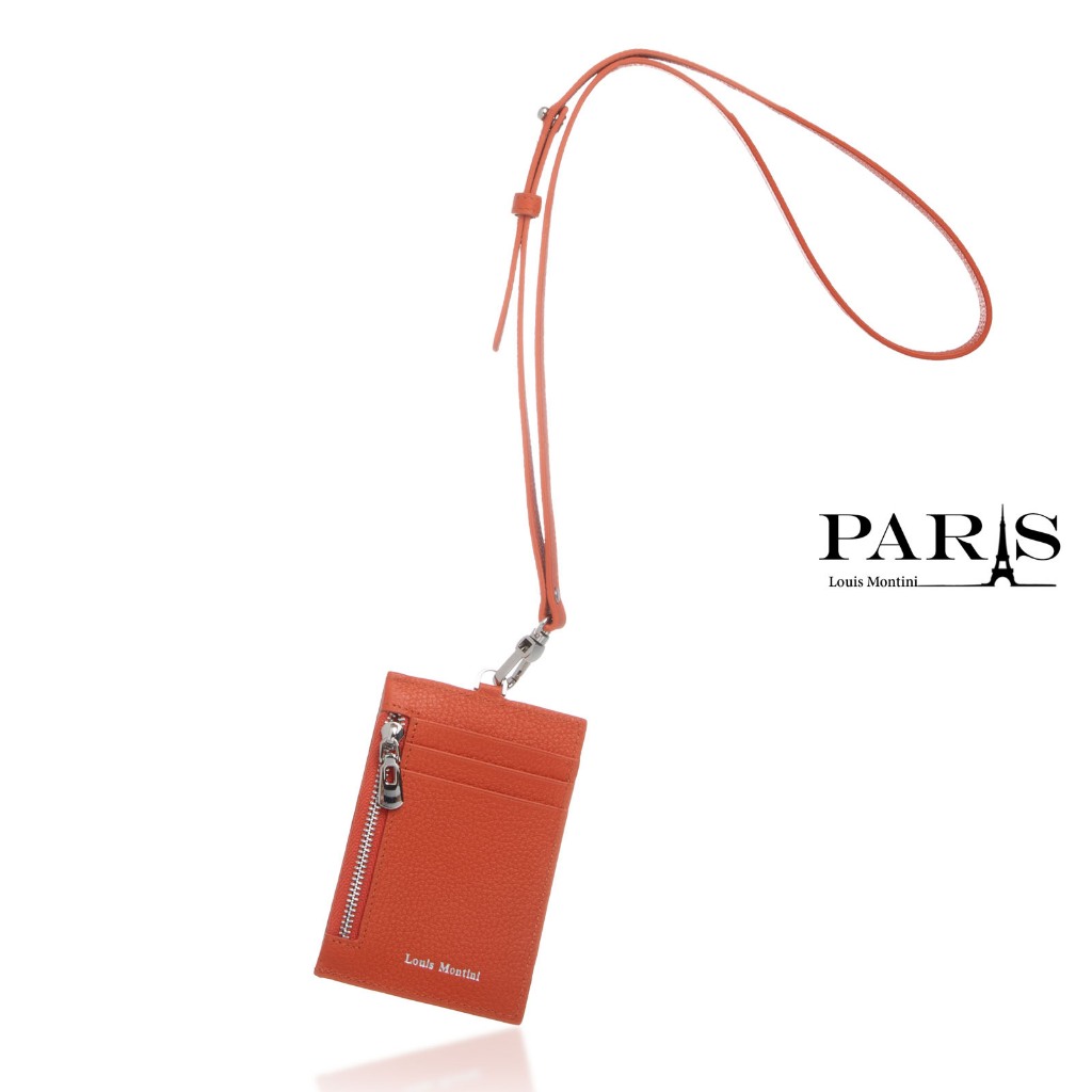 Louis Montini (Paris) กระเป๋าใส่บัตรคล้องคอ Nametag Wallet กระเป๋าใส่นามบัตร WK24