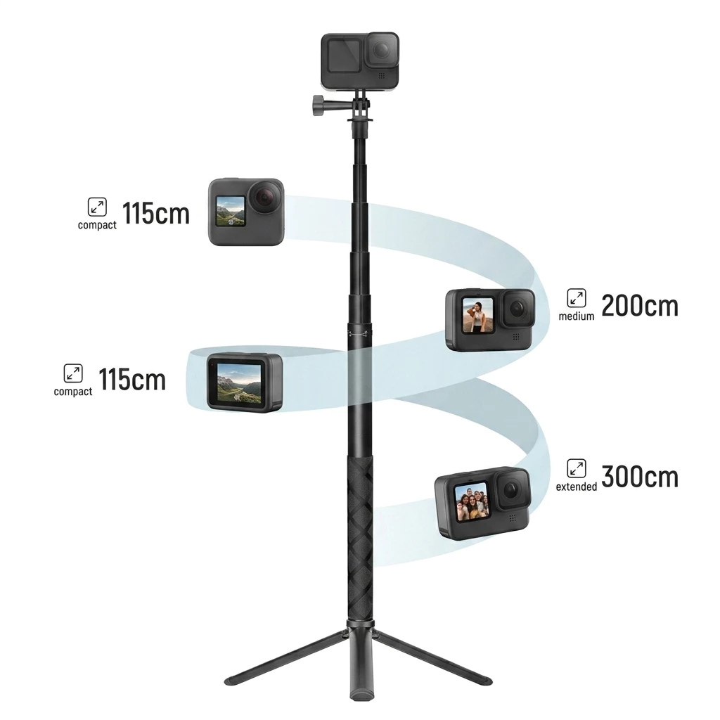 【COD】ไม้เซลฟี่ที่มองไม่เห็นสําหรับ Insta360 X5 / X4 Air / X4 / X3 ขาตั้งกล้องมือถือ Bullet Time RotaryHandle ขาตั้งกล้อง thumbnail 9