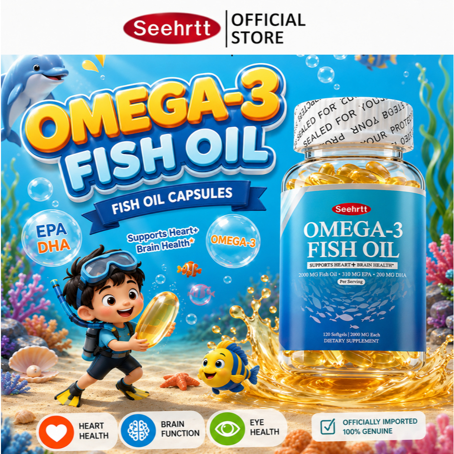Fish Oil Omega3 แคปซูล น้ํามันปลา โอเมก้า3 Capsule Skin Eye Health ดีเอชเอ อีพีเอ DHA EPA 200 Capsules