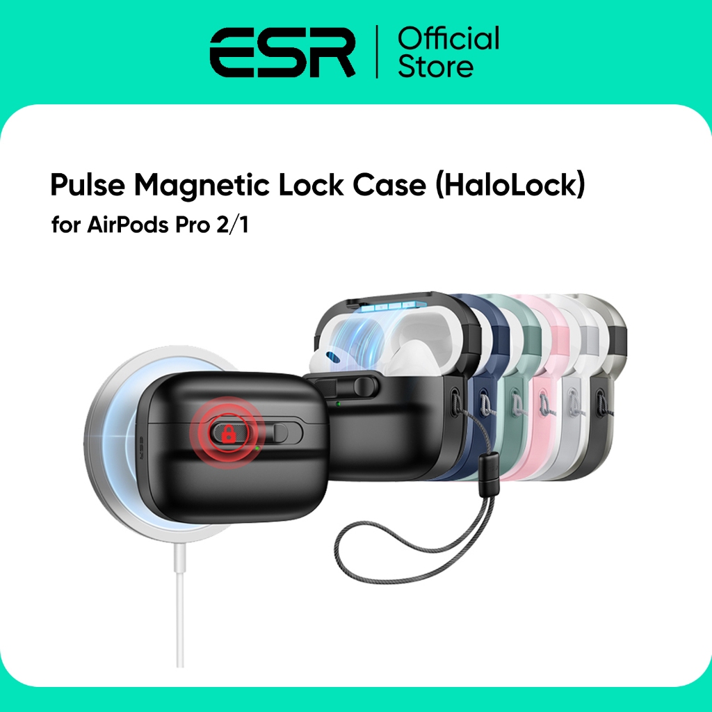 ESR เคสสำหรับ AirPods Pro 2/1 รุ่น Pulse Magnetic Lock Case (HaloLock)