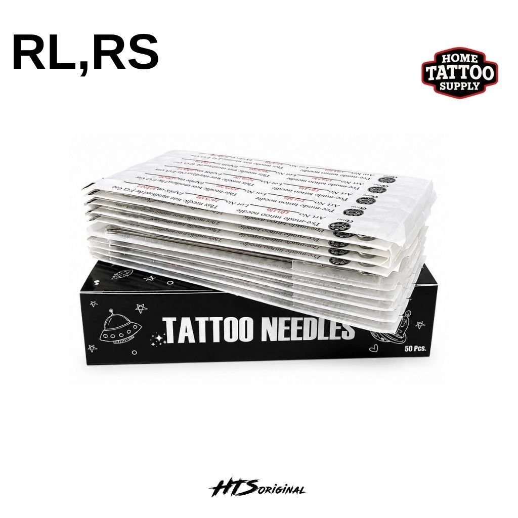 Home Tattoo Needles เข็มสักเดินเส้นสแตนเลส (แพ็ค 50 ชิ้น) มีให้เลือกทั้งแบบ (RL/RS) เกรดพรีเมียม