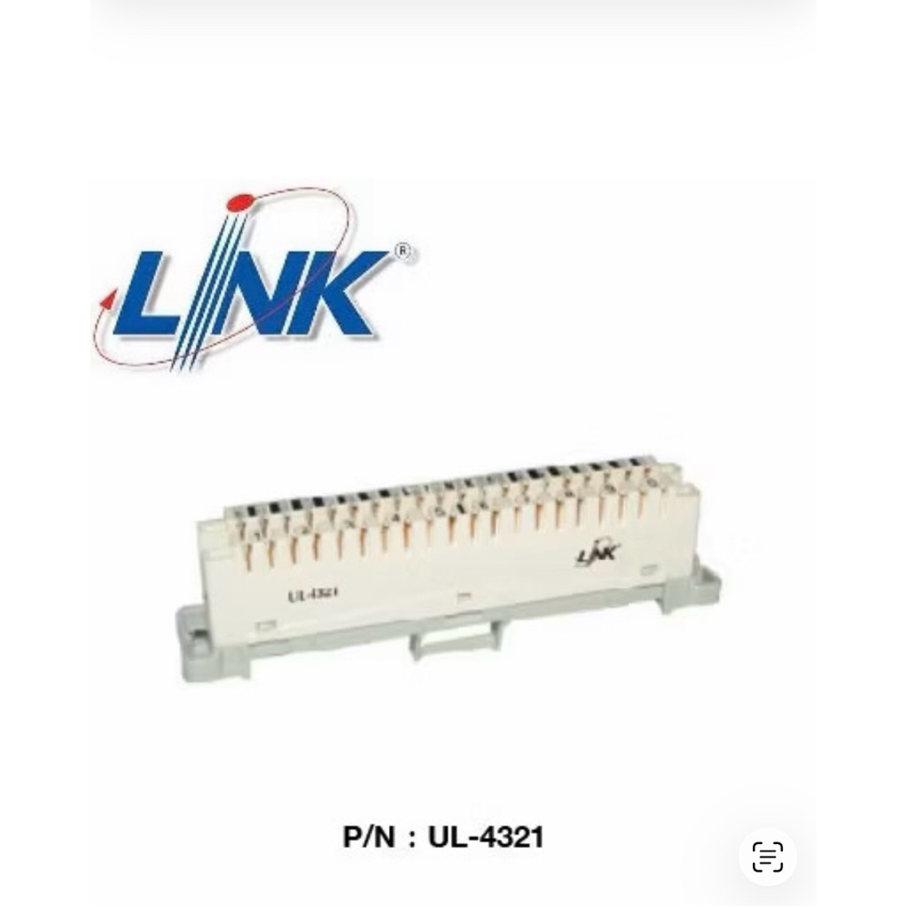 LINK (UL-4321) Telephone(เทอร์มินอลโทรศัพท์ สีเทา) Disconnection MODULE 10 PairOriginal-30 Years