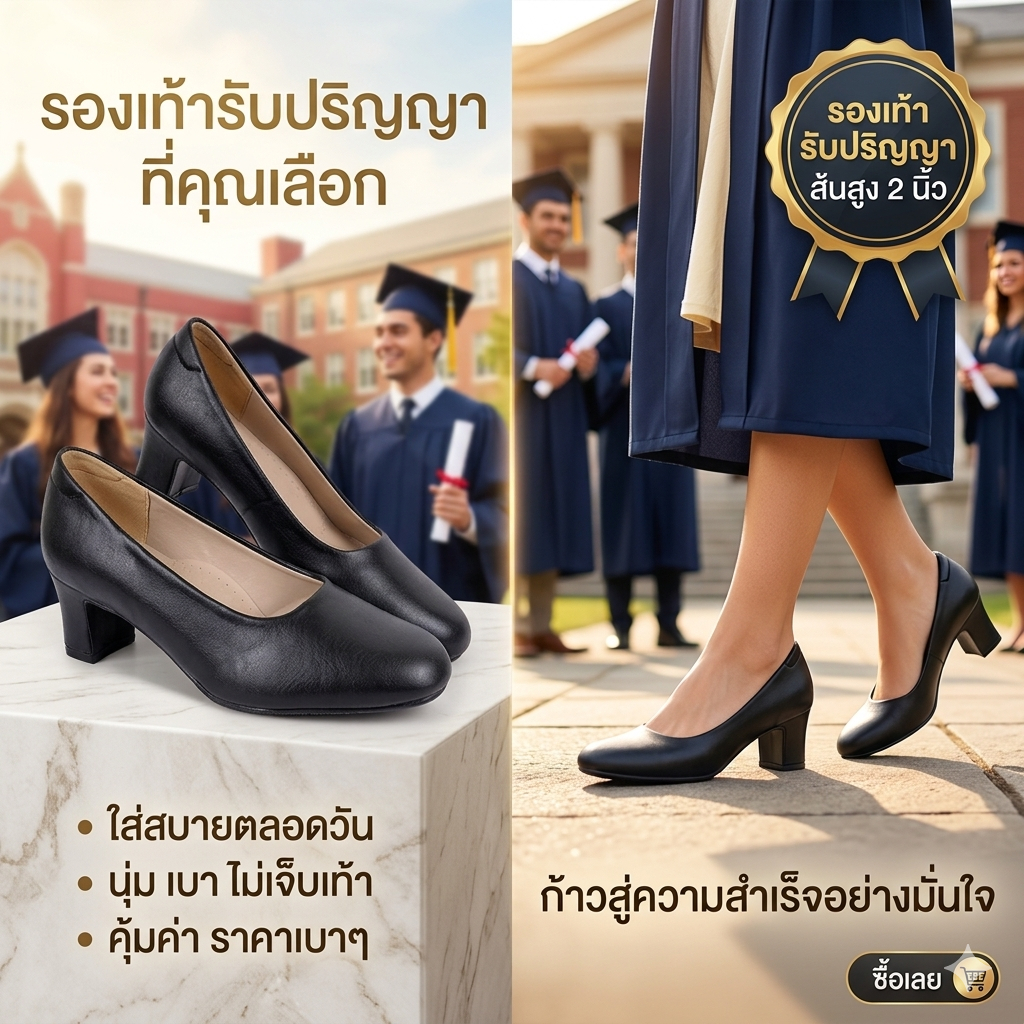 ALLSTEP รองเท้าคัทชูส์ยูนิฟอร์ม นักศึกษา รับปริญญา สวมใส่นุ่มสบาย ยืน เดิน ได้ทั้งวัน