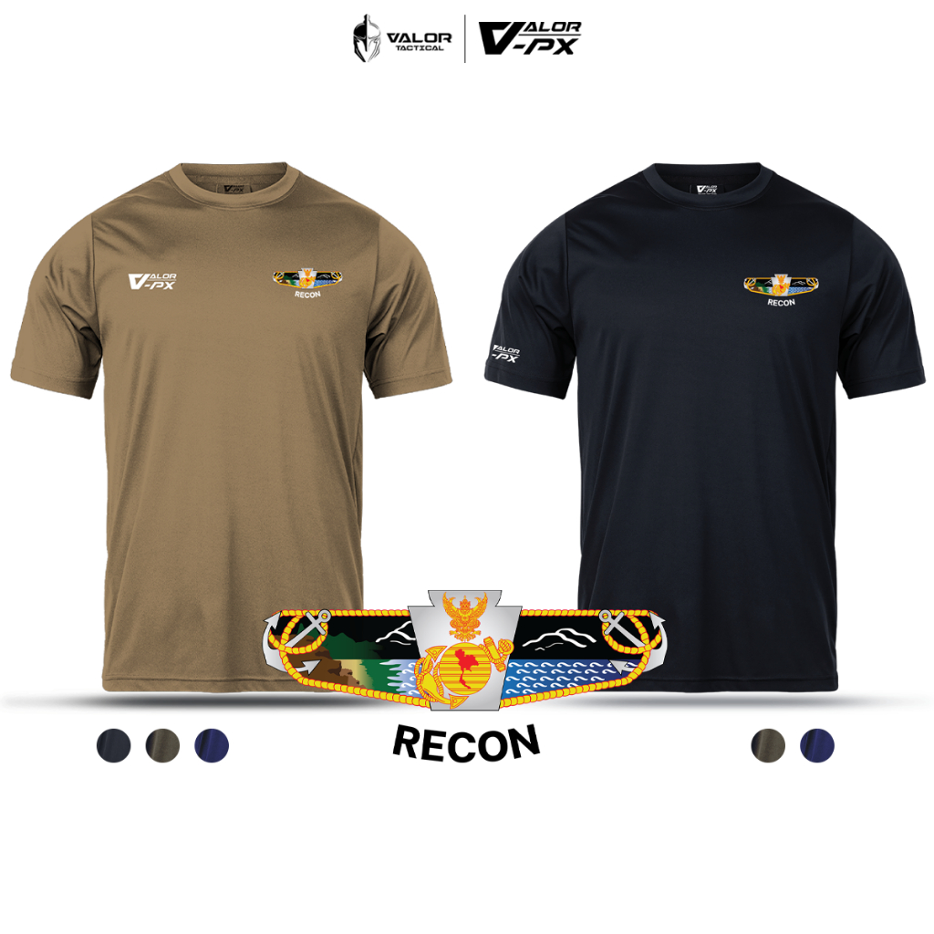 VALOR PX - เสื้อรองใน [RECON] เสื้อยืดคอกลม แขนสั้น เสื้อซับในทหาร