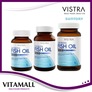 Vistra Odorless Fish Oil 1000mg น้ํามันปลา 45,75,100 สูตรไม่มีกลิ่นคาว