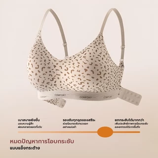 Masoomake เจลลี่บรา บราไร้ขอบ เสื้อชั้นในไม่มีโครง บราสาวอวบ เก็บเนื้อปลิ้น ผ้านิ่ม ใส่สบาย ไซส์ใหญ่ M-4XL 828