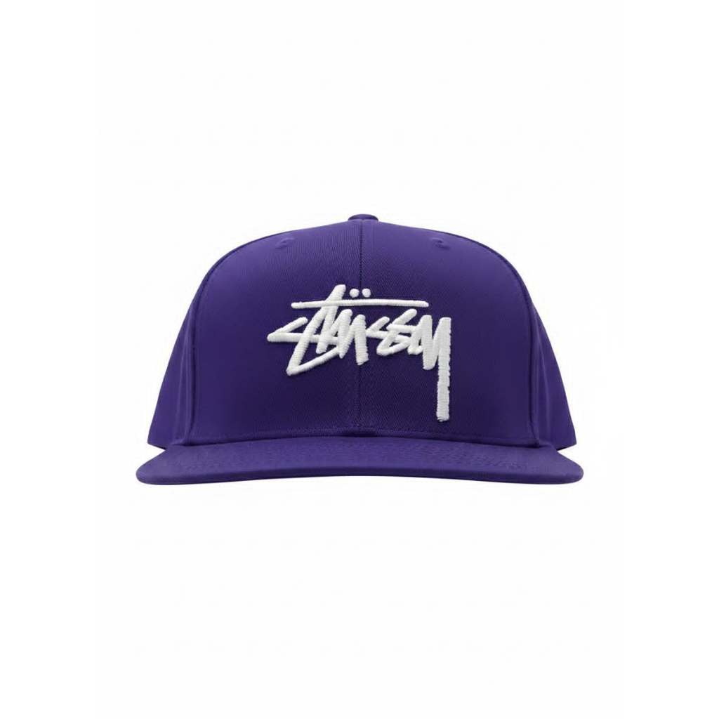 Stussy Stock Snapback Cap Purple