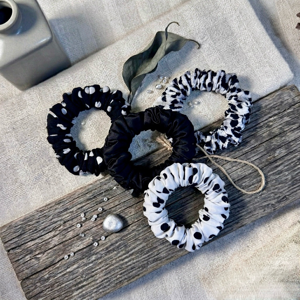 MNP scrunchies ยางมัดผมไซส์ มินิ | ยางรัดผม size mini มีให้เลือกหลายลาย ลายจุด โบว์ผูกผมถูกระเบียบ ผ้าซาติน เกาหลี
