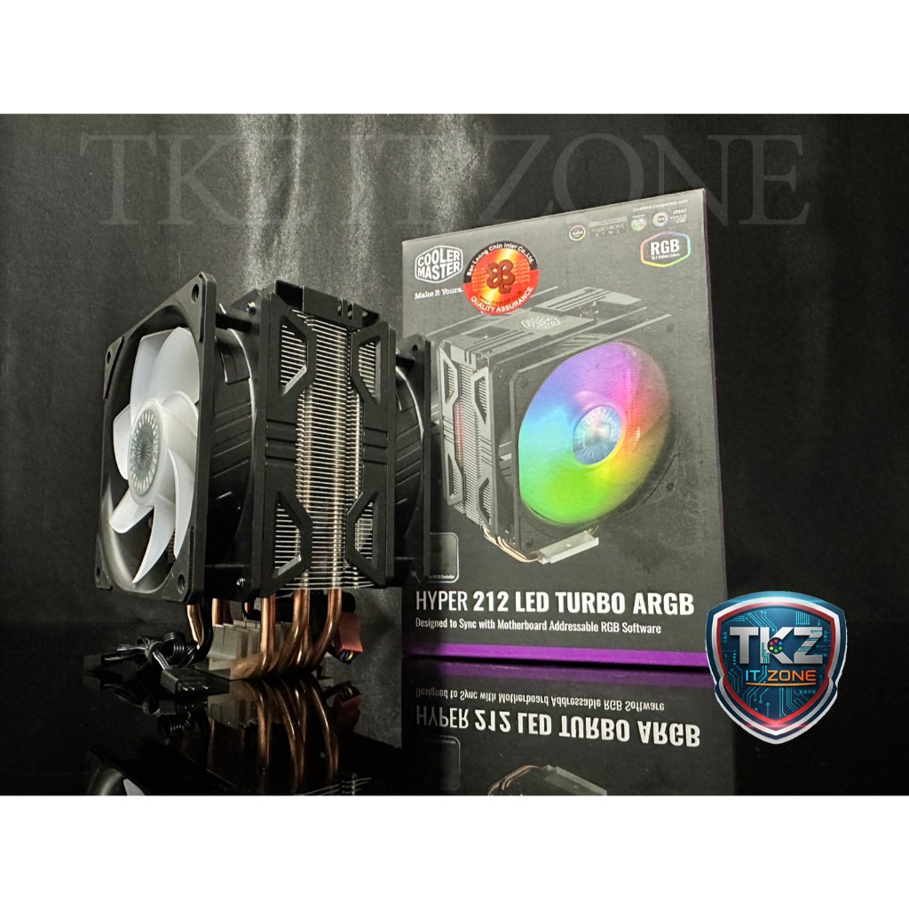ซิงค์พัดลม(CPU FAN COOLING) COOLER MASTER HYPER 212 LED TURBO ARGB