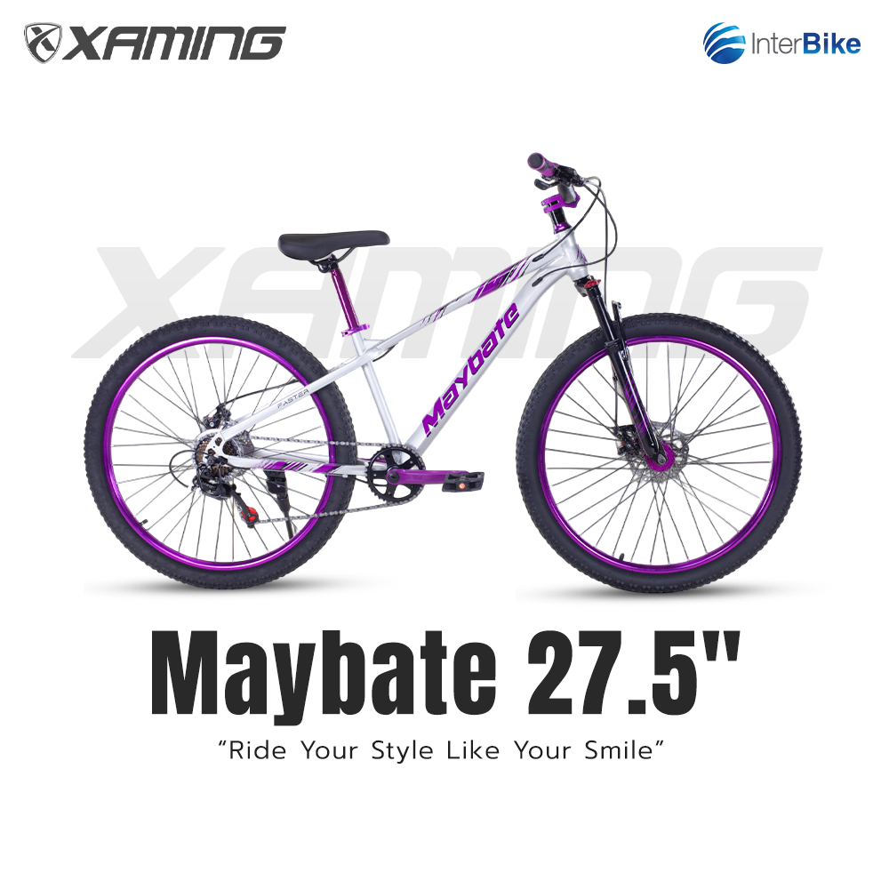จักรยานเสือภูเขา 27.5 นิ้ว Xaming รุ่น Maybate เฟรมซ่อนสาย มีโช้คหน้า ดิสก์เบรกหน้า-หลัง เกียร์ 8 สปีด (ประกันเฟรม 2 ปี)