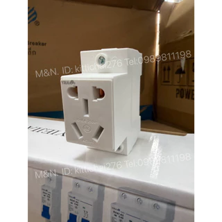 AC-30-3P , AC-30 2P , AC-30 5P เต้ารับ 16A 250VAC ติดตู้คอนโทรล แบบยึดรางปีกนก เต้ารับตัวเมีย สินค้าพร้อมส่ง
