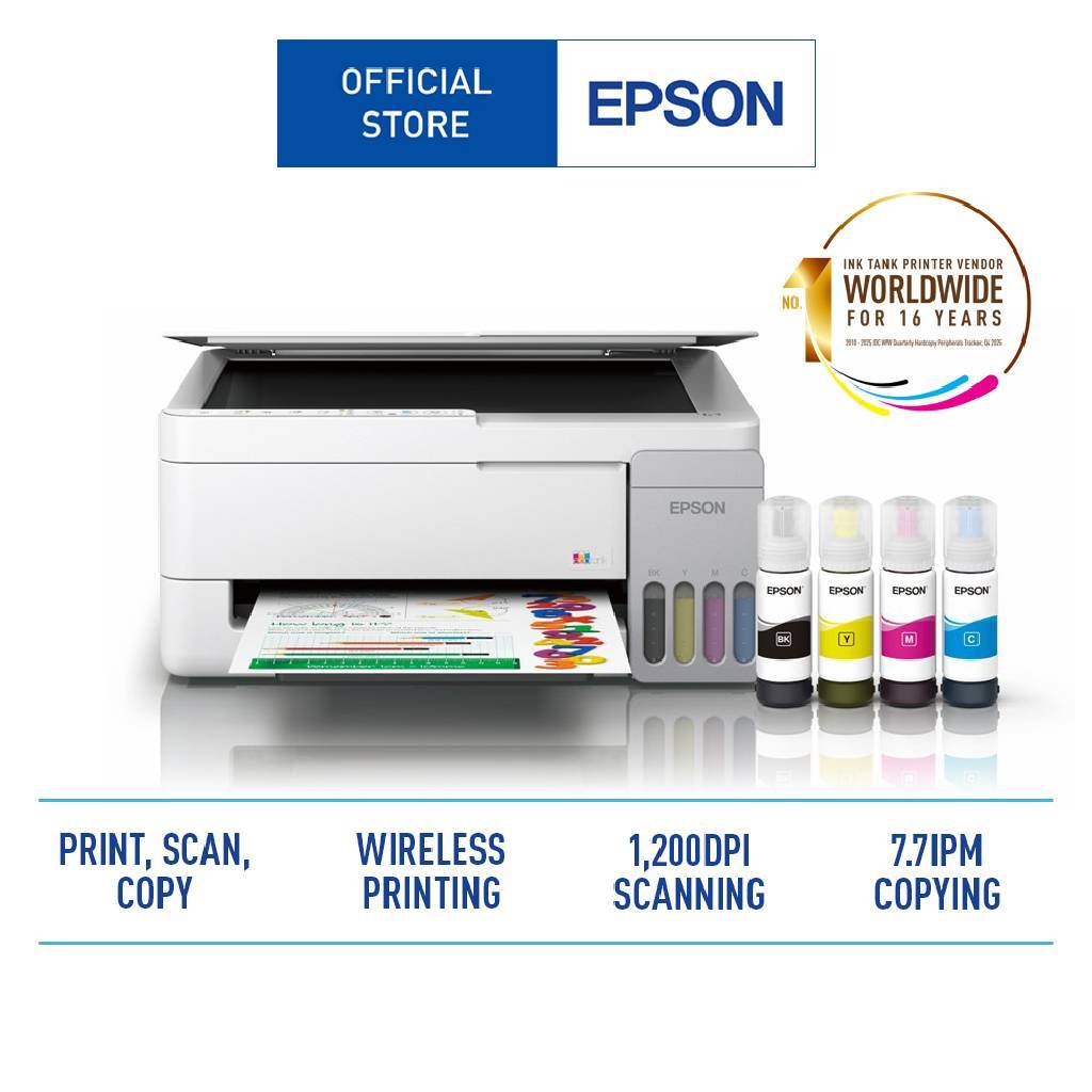 Epson EcoTank L3356 All-in-One Printer | Print Scan Copy | WiFi & Mobile Printing | Low Cost Ink Tank | 5760 dpi