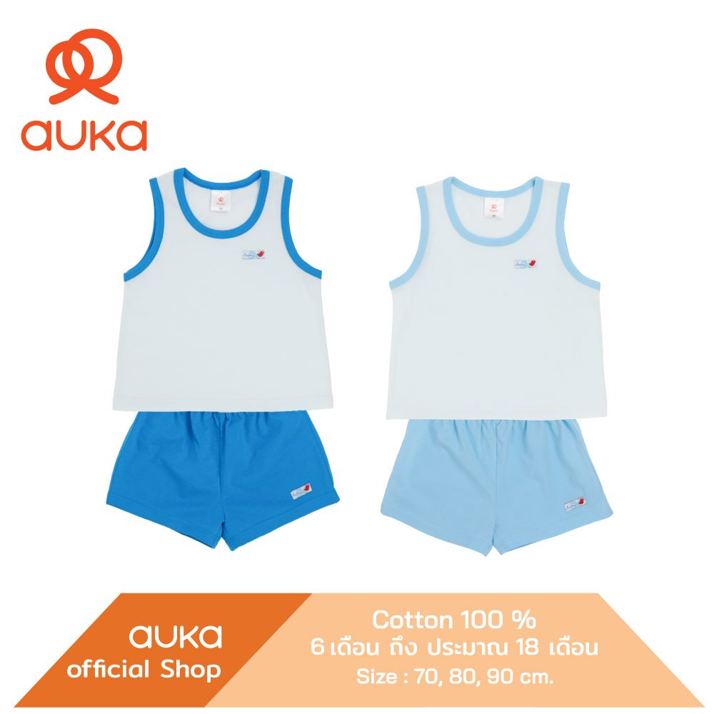 Auka ชุดเสื้อกล้าม คู่ กางเกงขาสั้น เด็ก 6 - 24 เดือน Collection Auka Colorland
