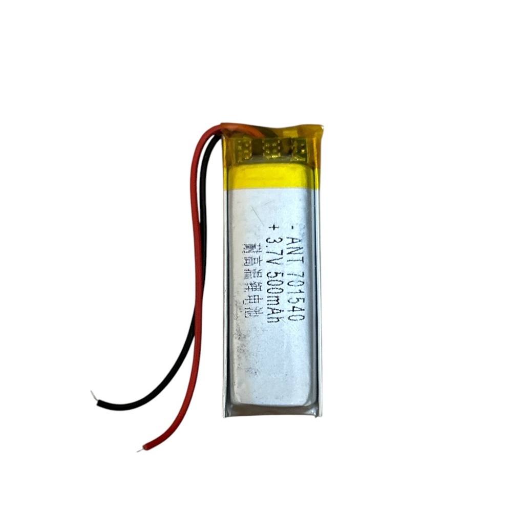 แบตเตอรี่ลิเธียมโพลิเมอร์ 701540 3.7V 500mAh สำหรับ MP3 MP4 งาน DIY และอุปกรณ์อิเล็กทรอนิกส์