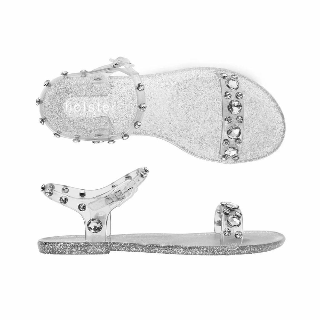 Holster รองเท้าแตะรัดส้นผู้หญิง รุ่น Glitz สี Clear Glitter