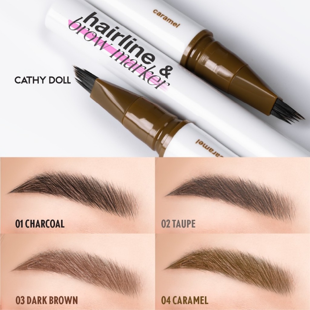 Cathy Doll บราวมาร์กเกอร์【ปากกาสร้างขนคิ้ว】และผม กันน้ำ Cathy Doll Hairline & Brow Marker 0.5ml
