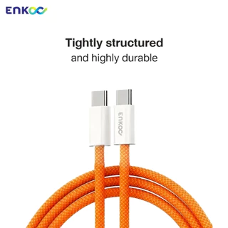 EnKoo สายชาร์จ T1-TC ชาร์จเร็ว PD60W C to C สายไนลอนถักเส้นกลม ความยาว 1200mm วัสดุอลูมิเนียมและไนลอน