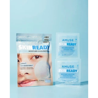 AMUSE Skinready Rice PDRN Moisture Cooling Pads - 30 Pads (3 Pads x 10 Packs)