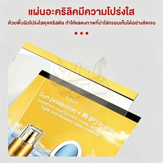 ป้ายอะคริลิคติดผนัง ขอบแม่เหล็ก A3 A4 A5 หลายสีขอบ แนวตั้งแนวนอน ใช้ซ้ำได้