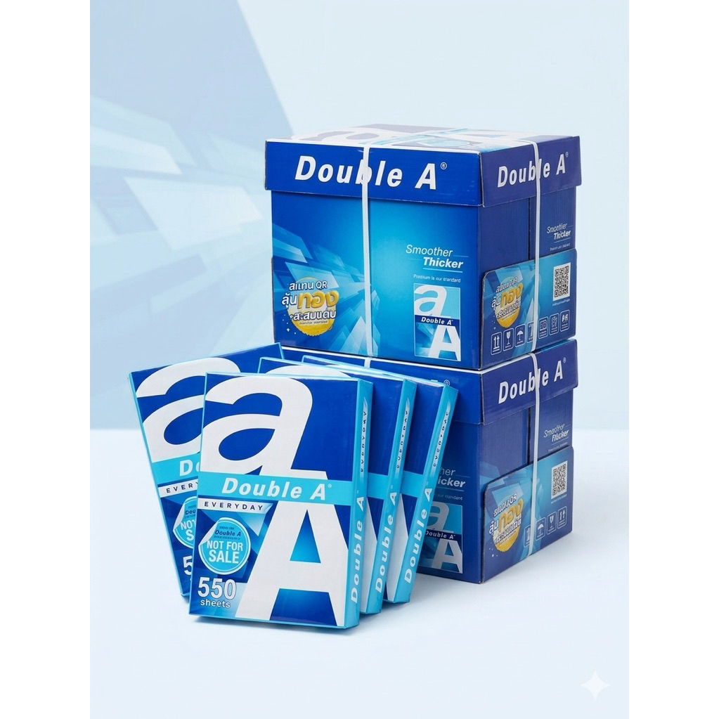 DOUBLEA กระดาษถ่ายเอกสาร A4 80 แกรม แพ็ค5รีม/1รีม