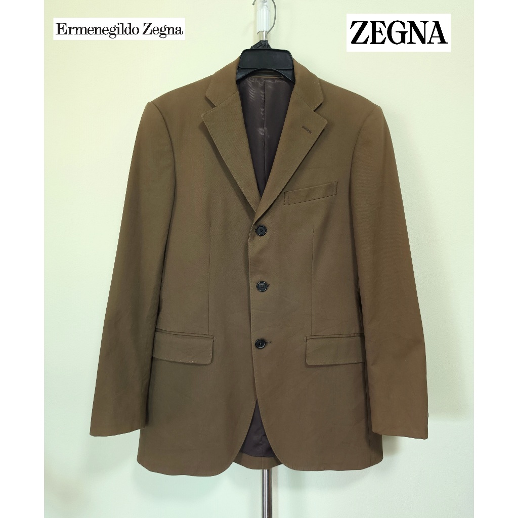 Ermenegildo Zegna เสื้อสูท สีน้ำตาล อก 40 นิ้ว มือสอง