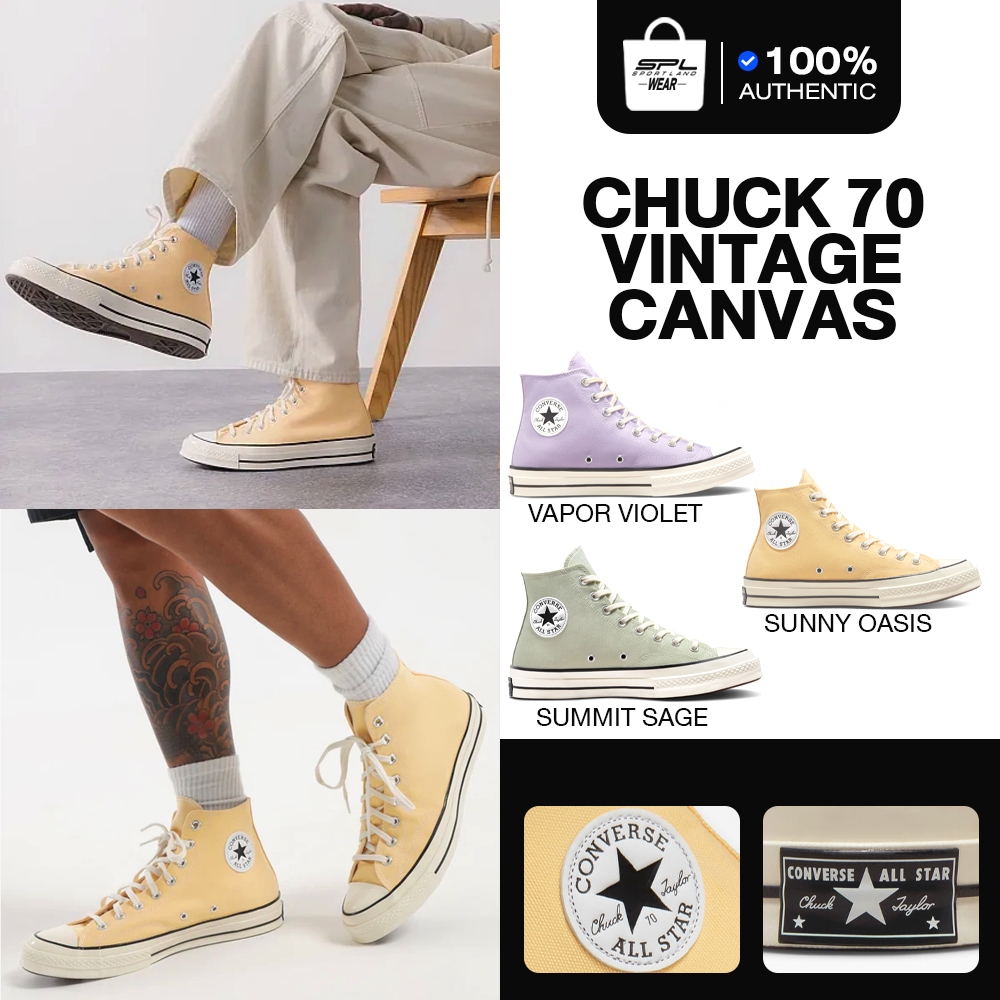 Converse Collection คอนเวิร์ส รองเท้าผ้าใบ UX Chuck70 Vintage Canvas HI A02754CS3PPXX / A02757CS3YLXX / A02756CS3GYXX (3