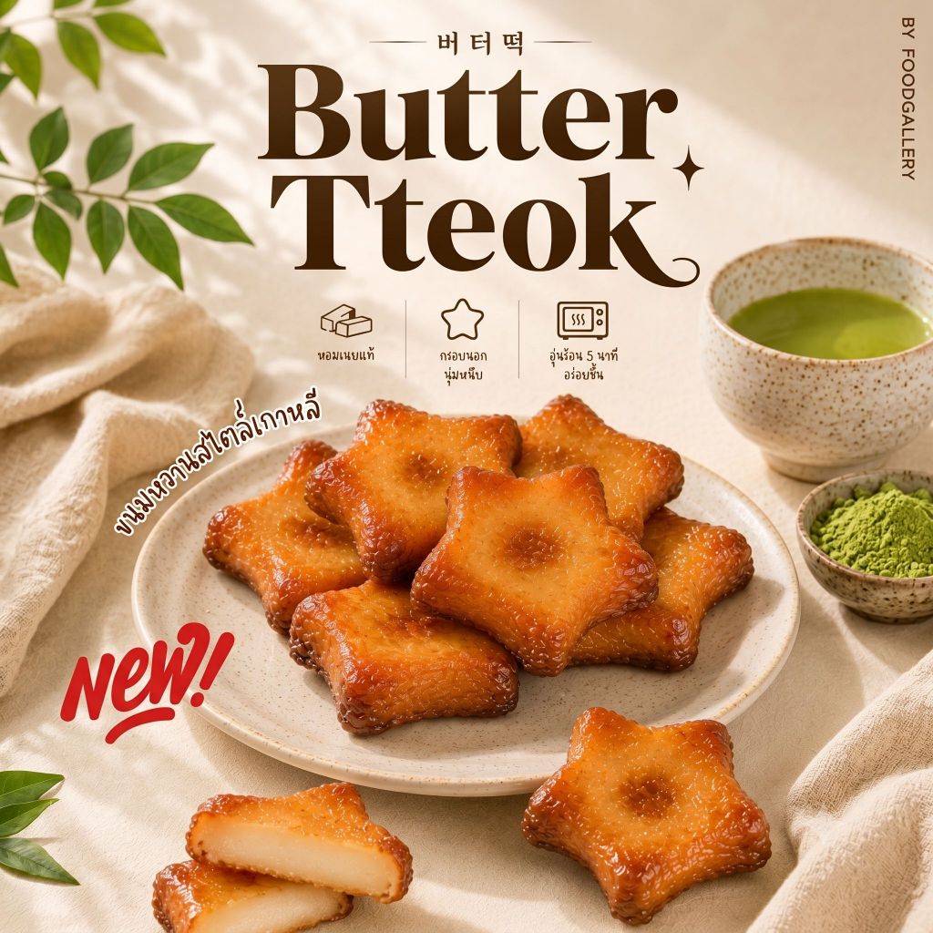 [พร้อมส่ง] Butter Tteok บัตเตอร์ต๊อก ต๊อกเนยสุดฮิต หอมมันหนึบหนับ