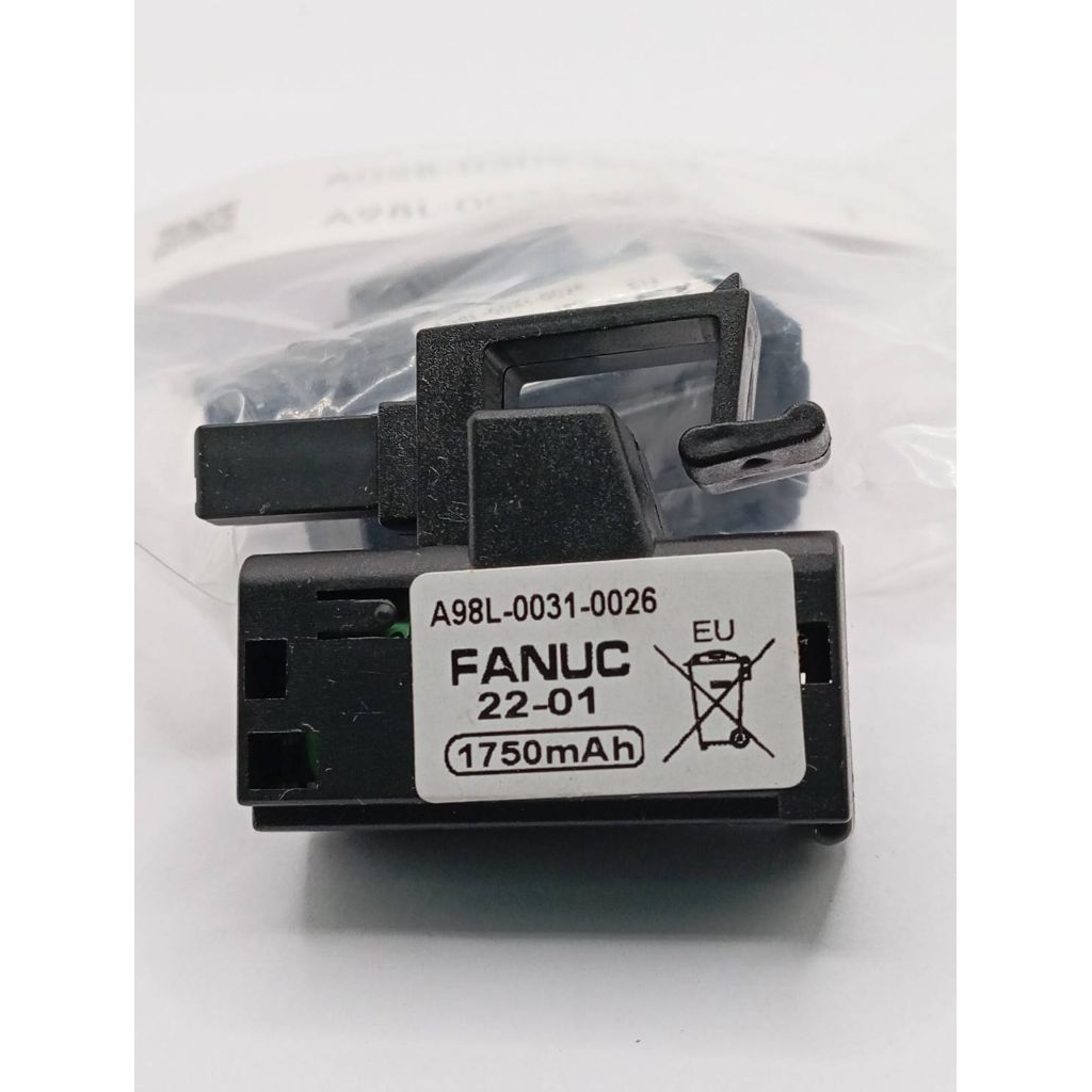 A98L-0031-0026 1750mAh แบตเตอรี่ลิเธียม FANUC รุ่น A98L-0031-0026 ขนาด 3V สำหรับเครื่องควบคุม CNC แล