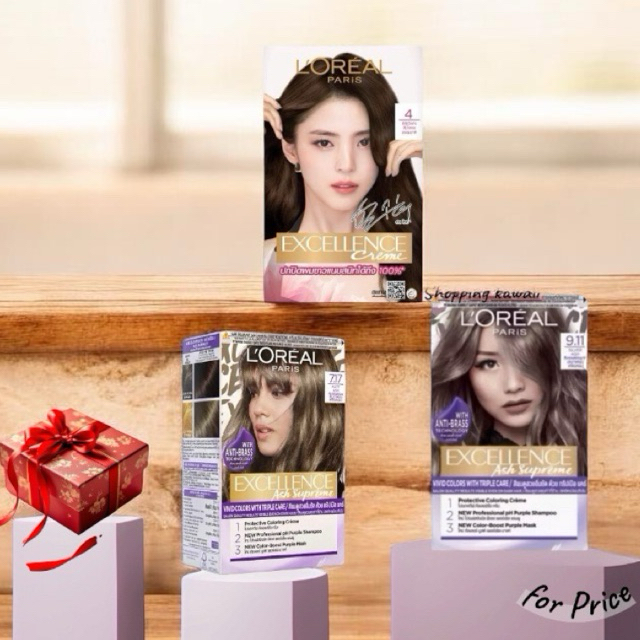 ลอรีอัล สีผมตรงปก ผมไม่เสีย  L'OREAL