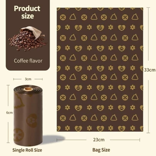 พร้อมส่ง ถุงเก็บอึสัตว์เลี้ยงแบบหนากลิ่นช็อคโกแลต ถุงเก็บมูลหมาแมว