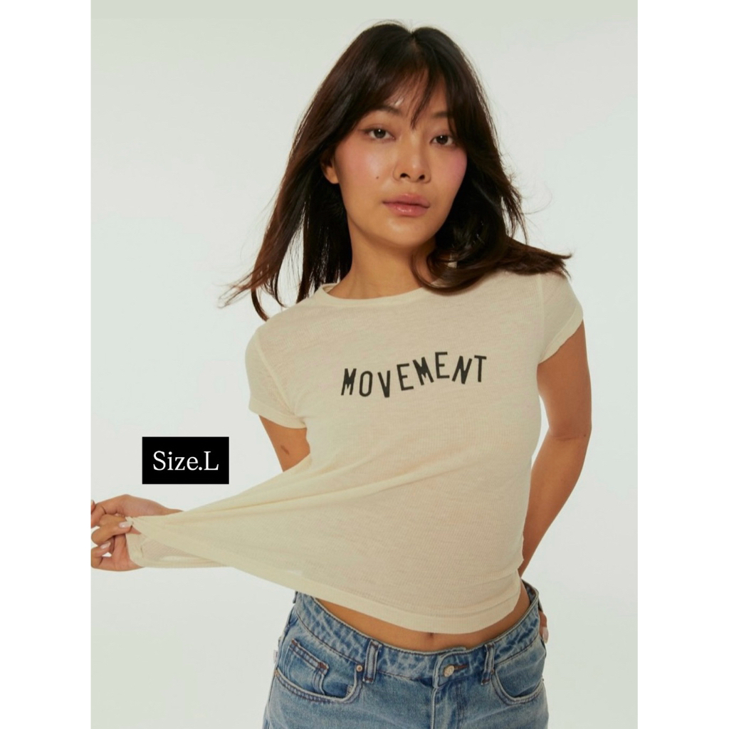 ของแท้💯 **ส่งแมสด่วน🔥 Rally Movement Slim-fit tee - เสื้อยืดลายโลโก้ Movement ทรง Slim-fit