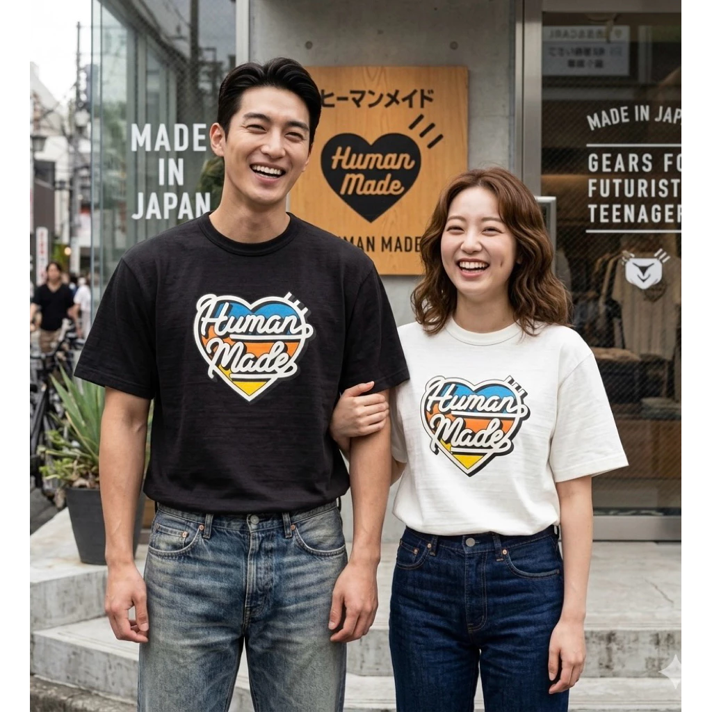 พร้อมส่งในไทย เสื้อยืด Human made GRAPHIC T-SHIRT ลายหัวใจ3สี คอลเลคชั่นใหม่