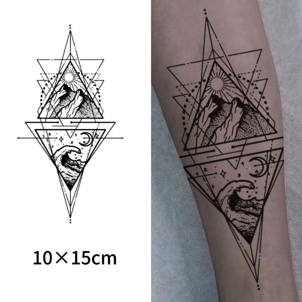 ส่งCODในไทย สติ๊กเกอร์รอยสักชั่วคราวสําหรับผู้ชาย Waterproof Long-lasting Hand Magic Tattoo, สิบห้าวัน ชุดสักกึ่งถาวร