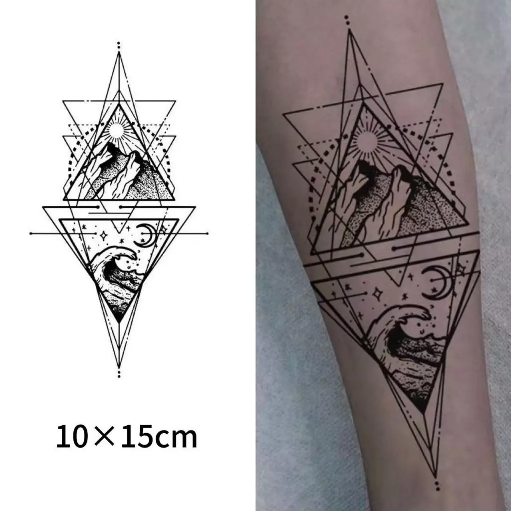 ส่งCODในไทย📦สติ๊กเกอร์รอยสักชั่วคราวสําหรับผู้ชาย Waterproof Long-lasting Hand Magic Tattoo, สิบห้าวัน ชุดสักกึ่งถาวร